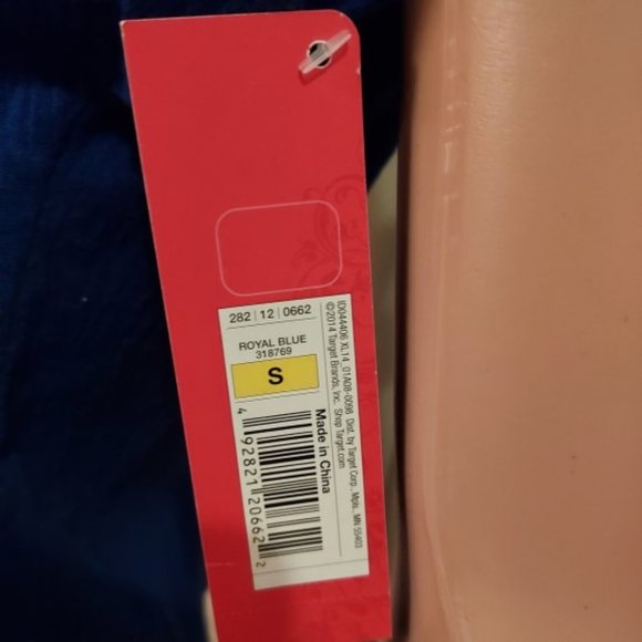 Xhilaration Royal Blue Embroidered Cap Sleeve Keyhole Neck Blouse Size SP NWT - Picture 6 of 7